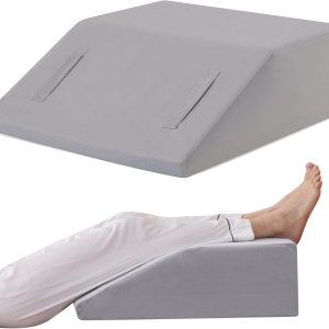 Ruqmuis Almohadas de elevación de piernas para dormir, almohada de cuña de espuma viscoelástica para piernas, almohada de cuña de rodilla para Ruqmuis Almohadas de elevación de piernas para dormir, almohada de cuña de espuma viscoelástica para piernas, almohada de cuña de rodilla para