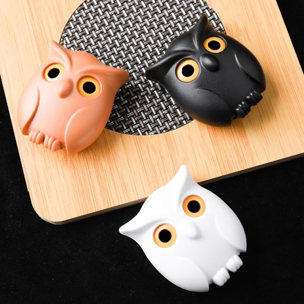 soputry Soporte magnético para llaves de búho, búho nocturno, ganchos para llaves de búho, ganchos de llave de búho, ojos abiertos y cerrados, con
