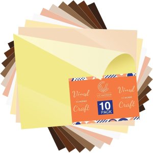 V C VACREER Vinilo de transferencia de calor en tono de piel, paquete de 10 hojas de vinilo HTV marrón de 12 x 10 pulgadas, paquete de vinilo para V C VACREER Vinilo de transferencia de calor en tono de piel, paquete de 10 hojas de vinilo HTV marrón de 12 x 10 pulgadas, paquete de vinilo para