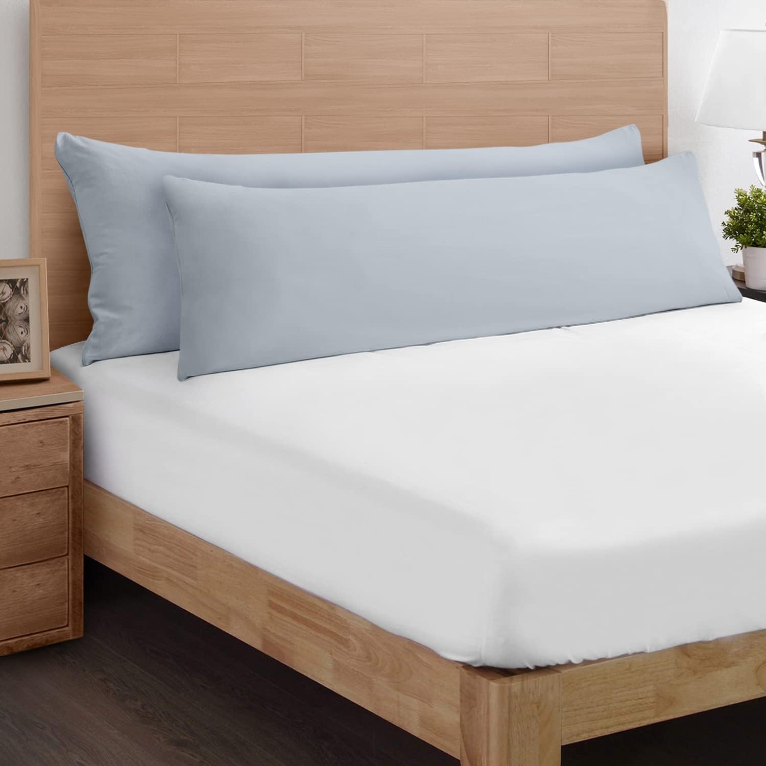 YIYEA Juego de 2 fundas de almohada corporal, súper suaves de 1800 hilos de microfibra cepillada con cierre de sobre, resistente a las arrugas, la