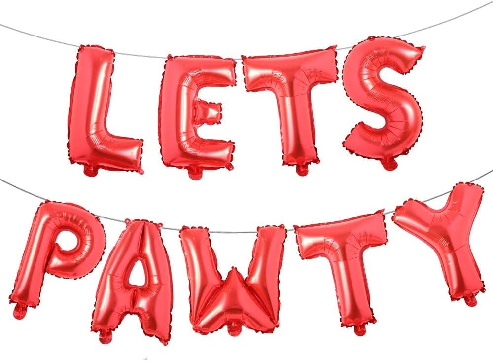 Globos de papel de aluminio de 16 pulgadas para perros y mascotas, 9 unidades, globos de feliz cumpleaños para mascotas, juego de suministros de