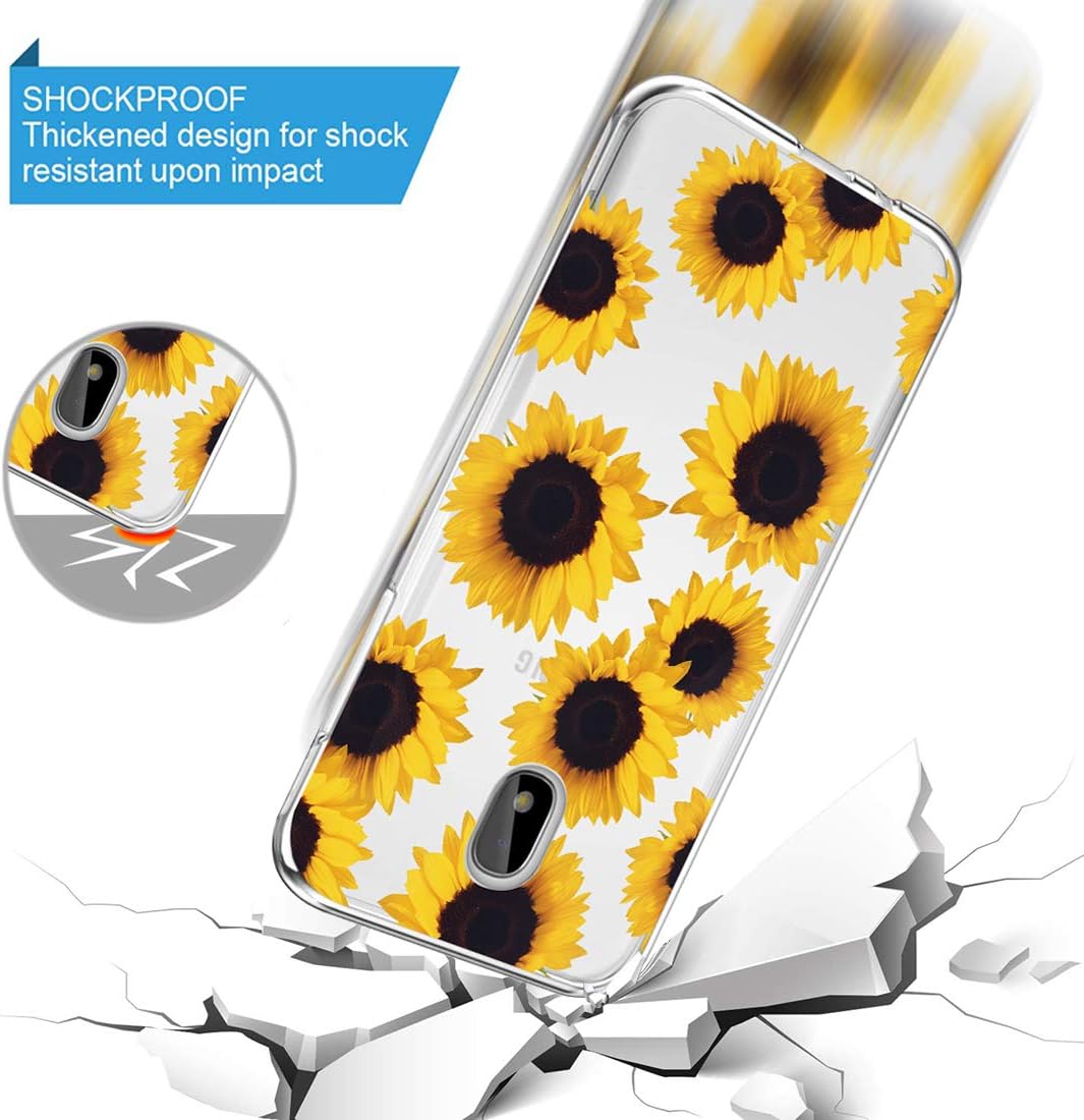 Sidande – Funda para Galaxy J3, Galaxy J3 Star, Galaxy J3 Orbit, Galaxy J3 Achieve, funda Sidande a prueba de golpes, transparente, suave, flexible,