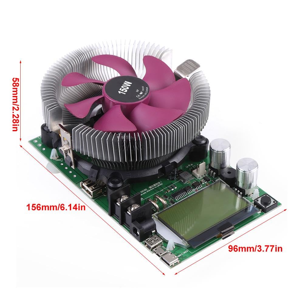 Probador de batería USB ajustable de corriente constante de carga electrónica módulo de probador de capacidad de batería 150W 200V 20A Probador de