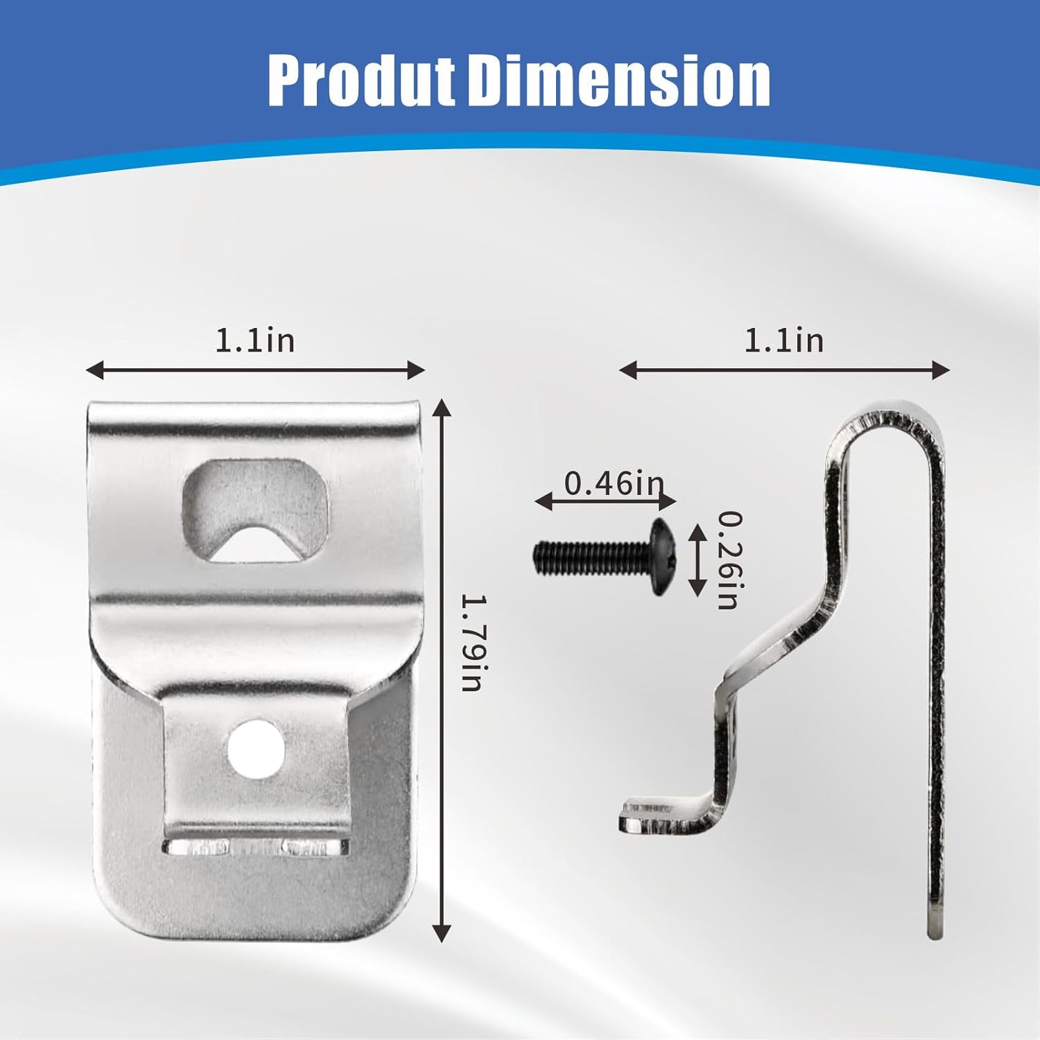 Juego de 8 clips para cinturón Dewalt-304 para herramientas de taladro de acero inoxidable con tornillos, compatible con Dewalt N268241 para