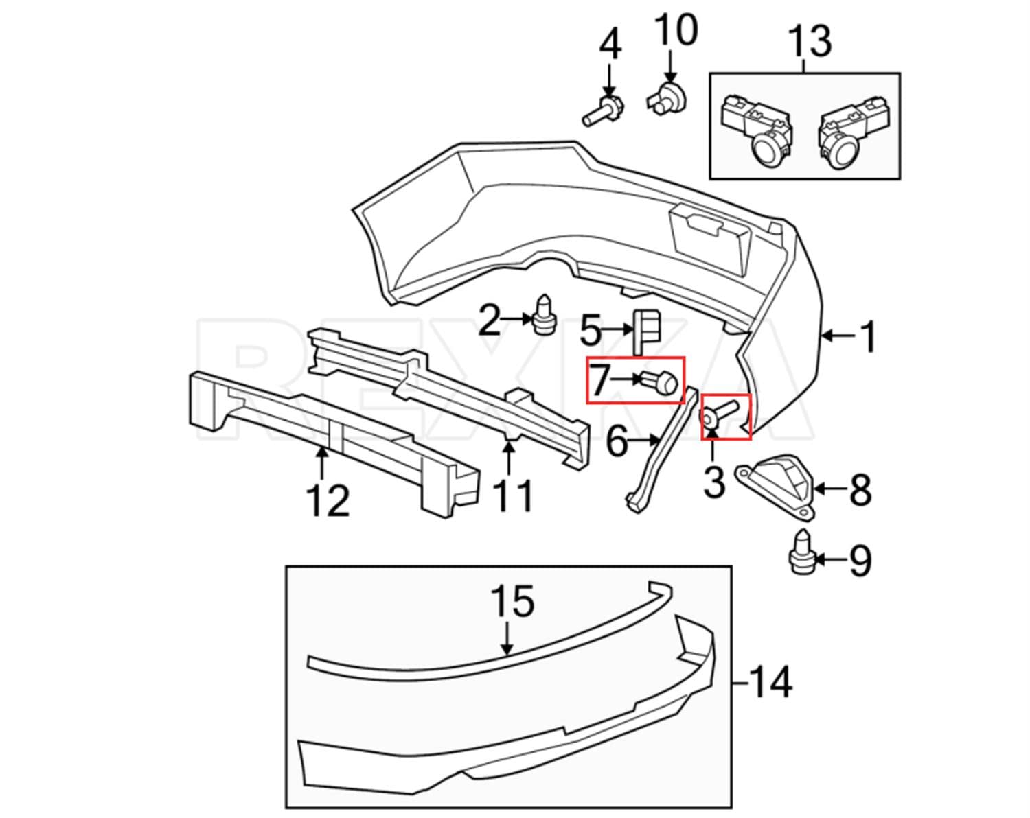 Rexka 15 juegos de 0.197 in Fender Liner Cubierta de parachoques Splash Shield Tornillo Ojal Tuerca Kit para Honda Acura Accord 90664-STK-A01