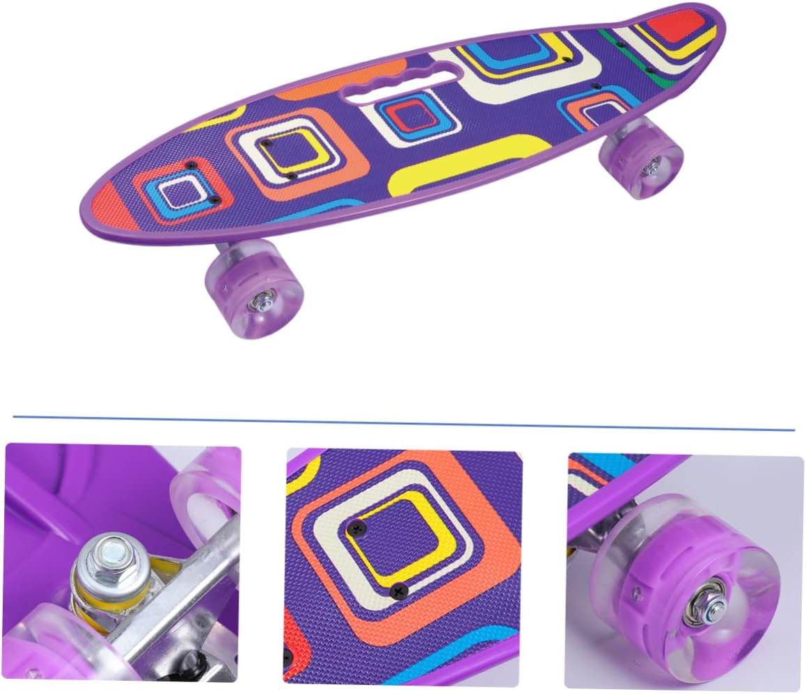 VANZACK 1pc Scooter Motocicleta Juguetes Niños Juguetes Deportivos Niños Longboard 4 Ruedas Scooter para Niños Monopatín cóncavo