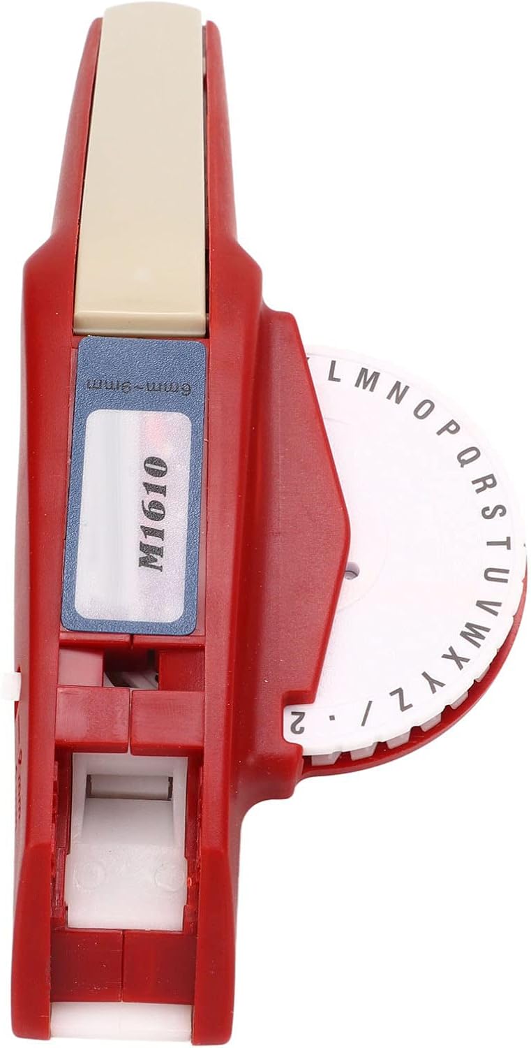 Impresora de etiquetas en relieve, impresora manual de etiquetas ABS de alta calidad, letras de números claras fuertes y duraderas para oficina,