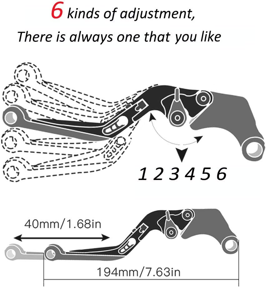 Empuñaduras de motocicleta para Ya&maha YZF R6 2005-2016 2015 2014 2013 2012 2011 2010 2009 2008 2007 2006 palanca de embrague de freno de