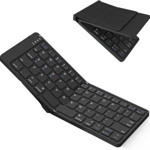 KYSONA Teclado Bluetooth plegable sin huecos con bloqueo magnético, escritura silenciosa y bisagra de apertura asistida, fácil de cambiar hasta 3 KYSONA Teclado Bluetooth plegable sin huecos con bloqueo magnético, escritura silenciosa y bisagra de apertura asistida, fácil de cambiar hasta 3