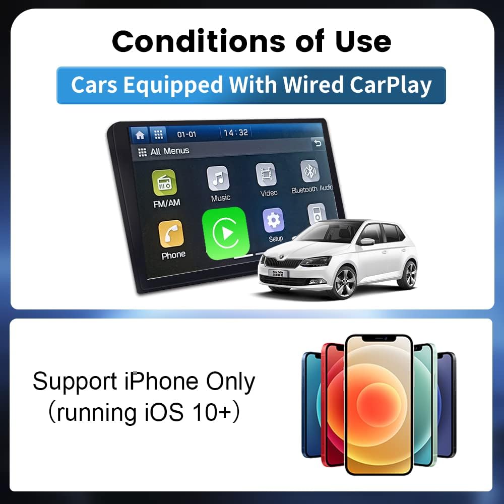 Adaptador inalámbrico Apple CarPlay, velocidad más rápida, conexión automática, Plug & Play, configuración súper fácil, para coches CarPlay con