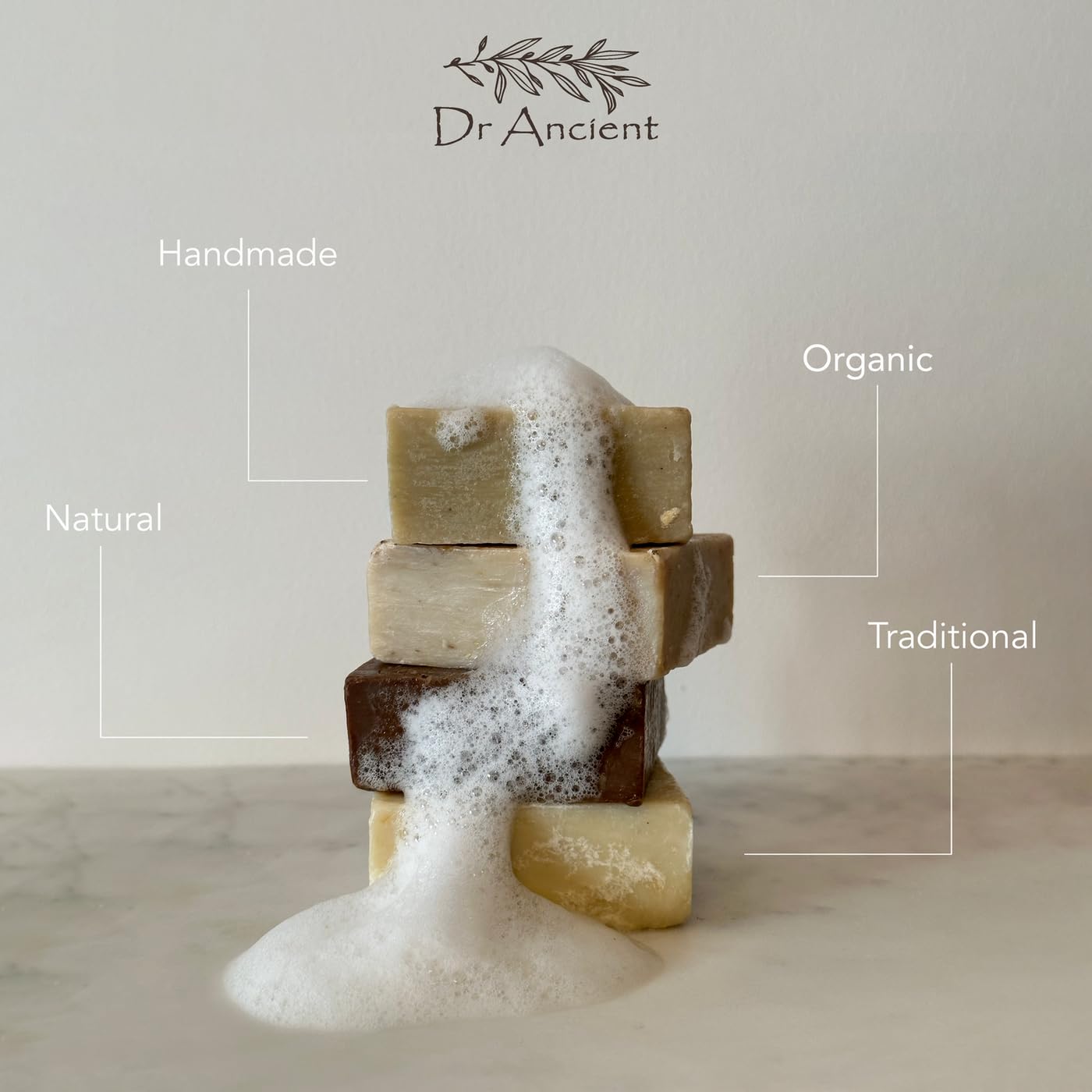 Dr.Ancient Jabón de leche de cabra orgánico natural tradicional hecho a mano antiguo – antienvejecimiento aclarador de la piel, hidratante –