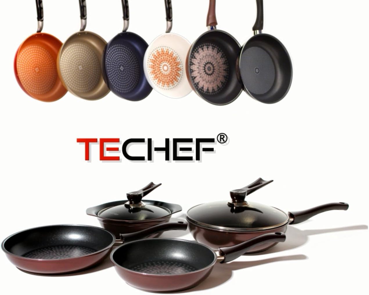 TECHEF – Colección Blooming FlowerOlla de sopa con tapa de vidrio (2 cuartos de galón)