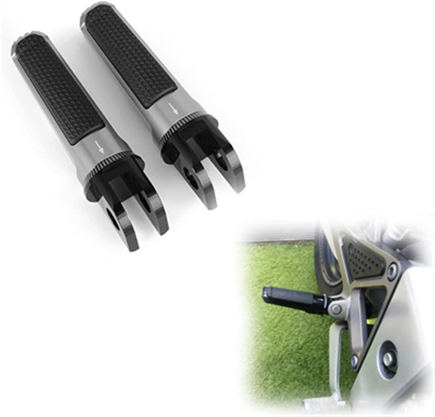 Footpeg Motorcycle Front Rider Foot Pegs Pedals Footrests For Kawasaki VERSYS 1000 2012-2019 2018 2017 2016 2015 2014 2013 Z250SL 2015-2016 (Color