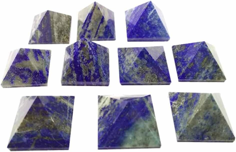 WholeGemShop – Hermoso lote de 10 piezas de pirámides de piedras preciosas de lapislázuli, cristal de reiki Vastu curación