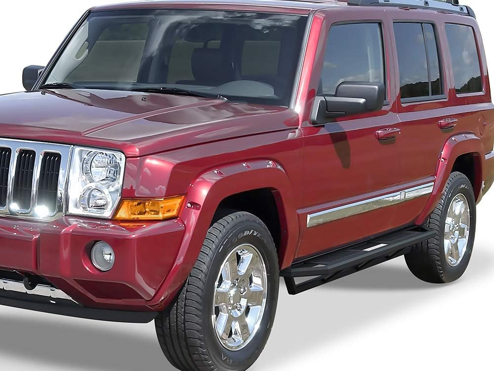APS Armadura de peldaños laterales todoterreno compatible con Jeep Commander 2006-2010 y Jeep Grand Cherokee 2005-2010 estilo iArmor Aircraft