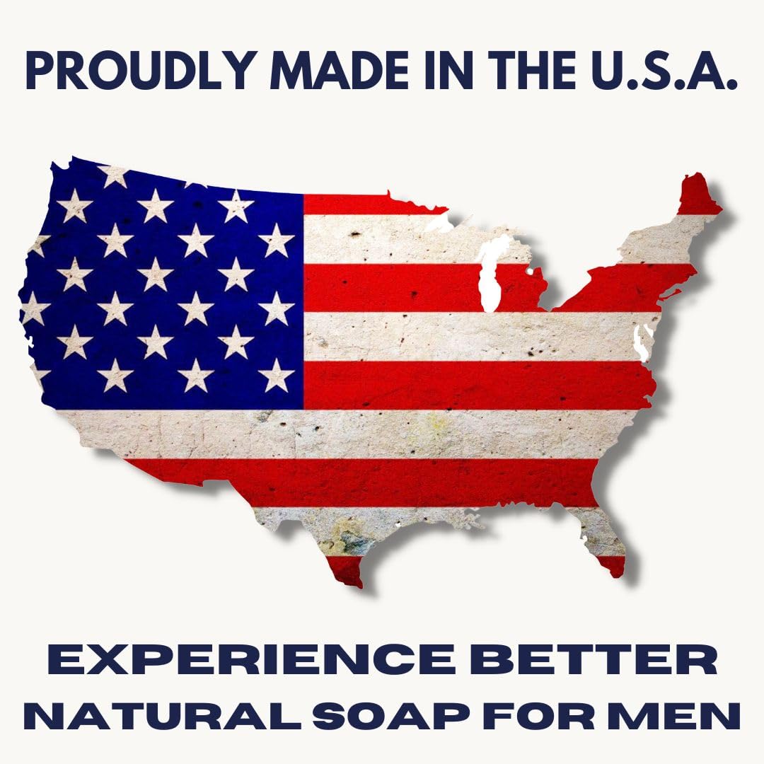 Dapper Yankee Jabón natural de menta de árbol de té para hombres, carbón activado, aceites esenciales