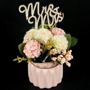 Mr and Mrs – Decoración para tartas de novia y novio, para boda y compromiso, decoración de acrílico con purpurina dorada Mr and Mrs – Decoración para tartas de novia y novio, para boda y compromiso, decoración de acrílico con purpurina dorada