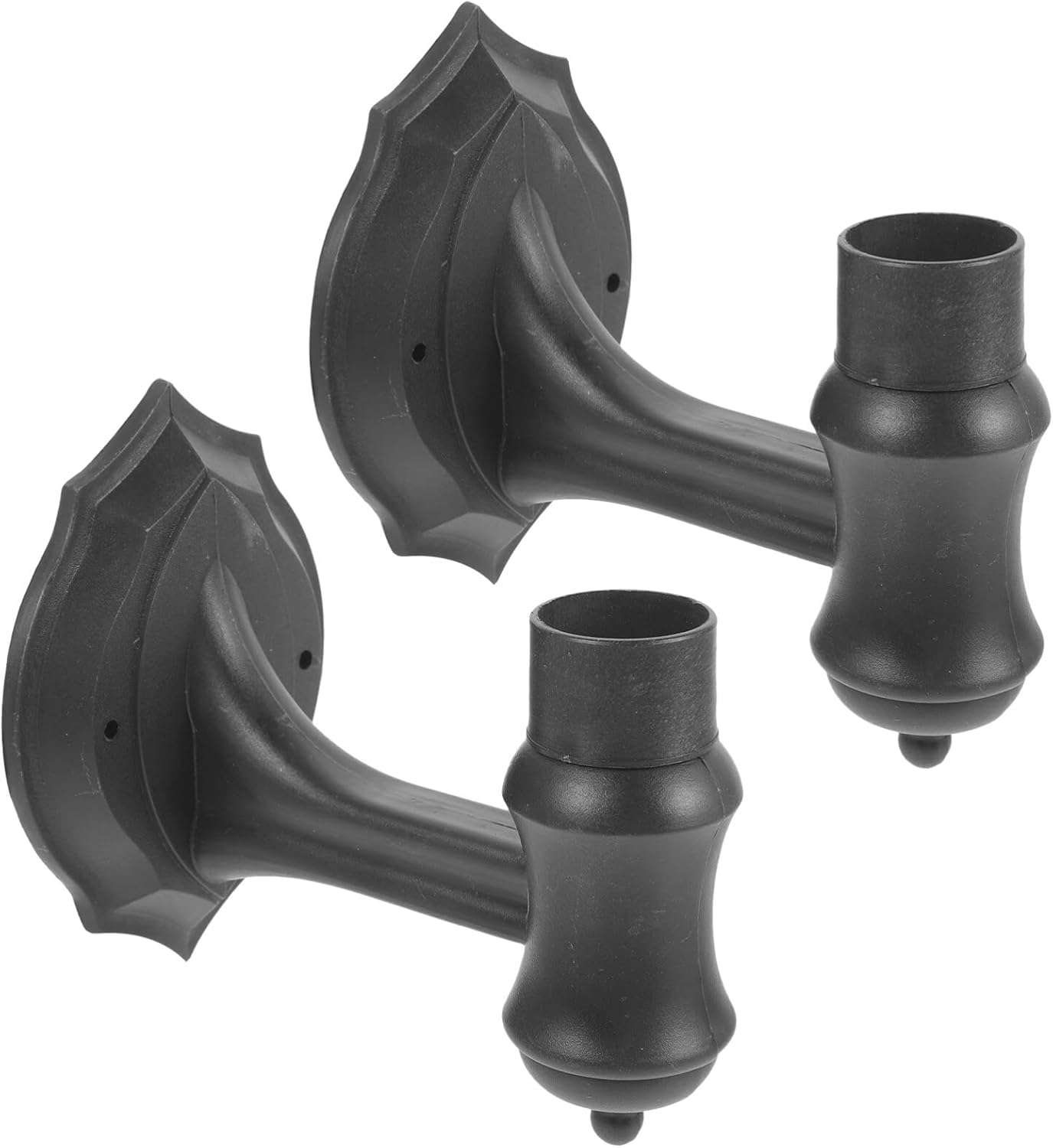 Uonlytech 2 unids luces solares de plástico antorcha accesorios al aire libre reemplazo soporte de pared de plástico base de montaje en pared para