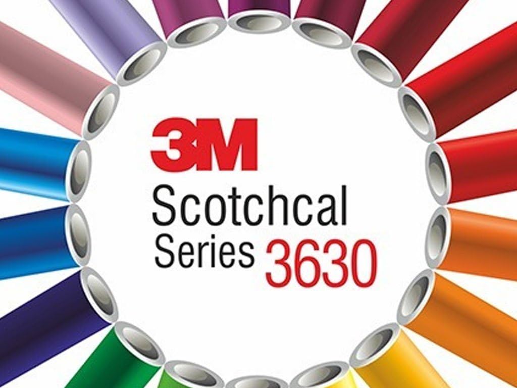3M 3630 – Rollo de lámina de vinilo translúcido Scotchcal verde lima 136, 2 pies x 9 pies, con tarjeta de aplicación, para Cricut, Silhouette Cameo,