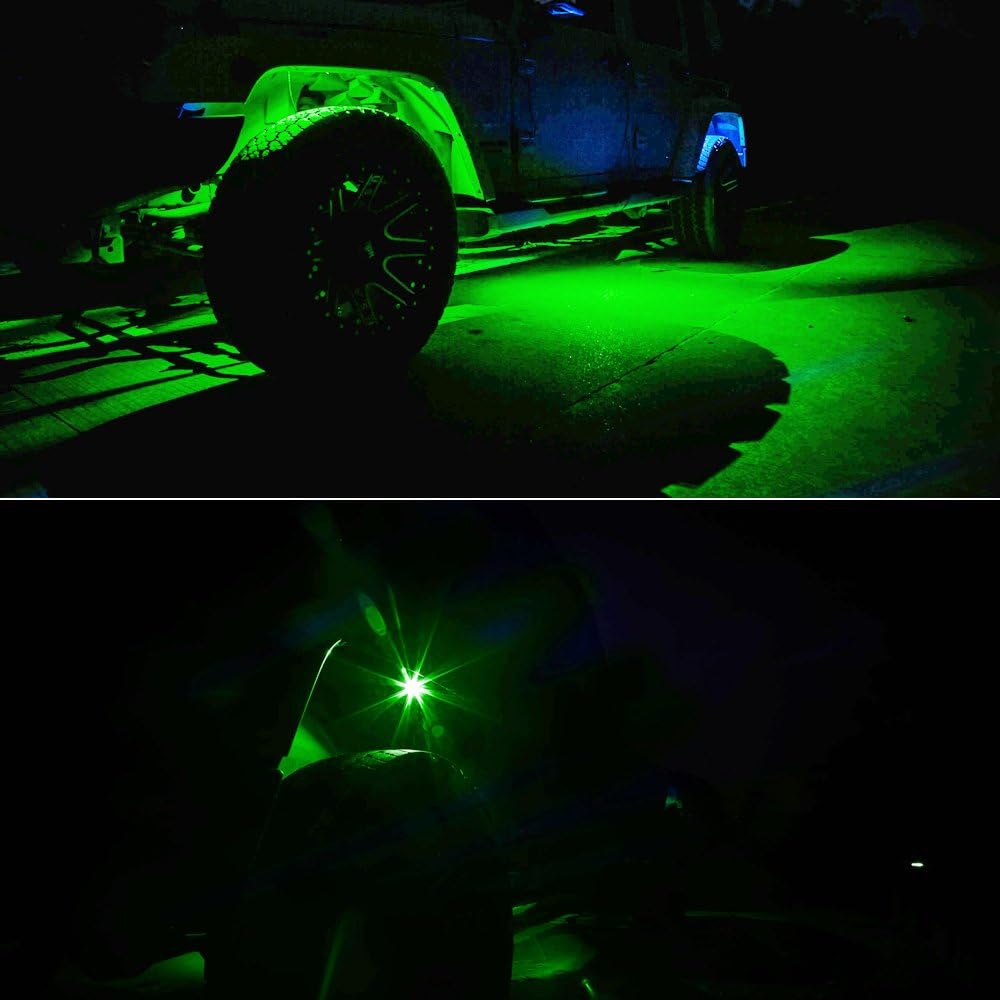 Lámpara de LED de 4 unidades Rock de Amak, para brillo en los bajos del vehículo, a prueba de agua, para Jeep, ATV, SUV, camión todo terreno, barco,