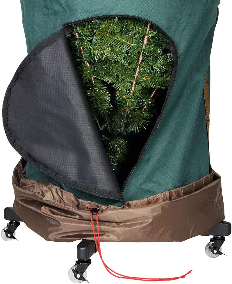 Bolsa de almacenamiento vertical para árboles bolsa de almacenamiento para árbol de Navidad de 9 pies, sostiene árboles artificiales de hasta 9 pies