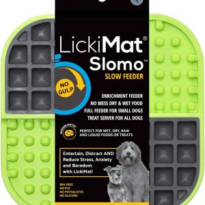 LickiMat Slomo, comederos lentos para perros, reductor de ansiedad y aburrimiento perfecto para alimentos, golosinas, yogur o mantequilla de maní. LickiMat Slomo, comederos lentos para perros, reductor de ansiedad y aburrimiento perfecto para alimentos, golosinas, yogur o mantequilla de maní.
