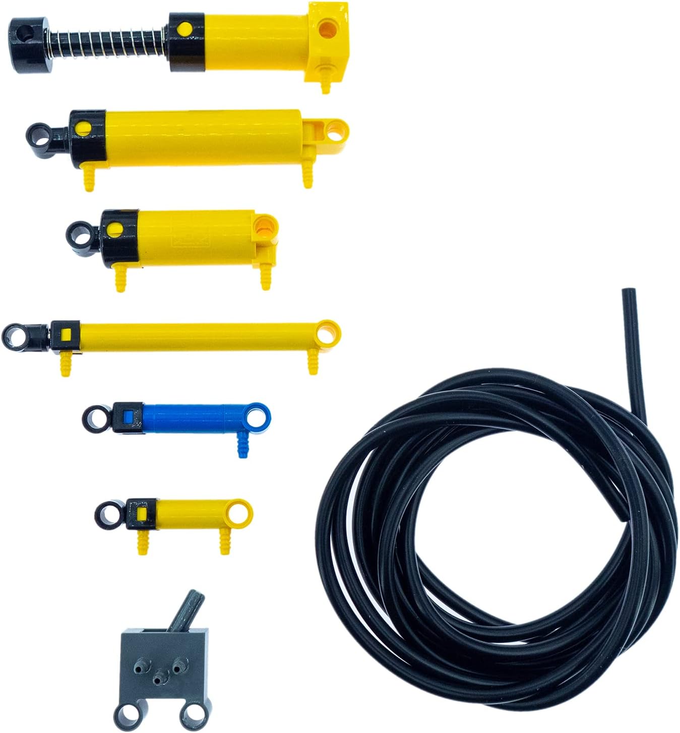 8 piezas neumáticas, bomba neumática, cilindro neumático, tubo neumático, válvulas neumáticas, bomba de mano neumática, paquete neumático compatible
