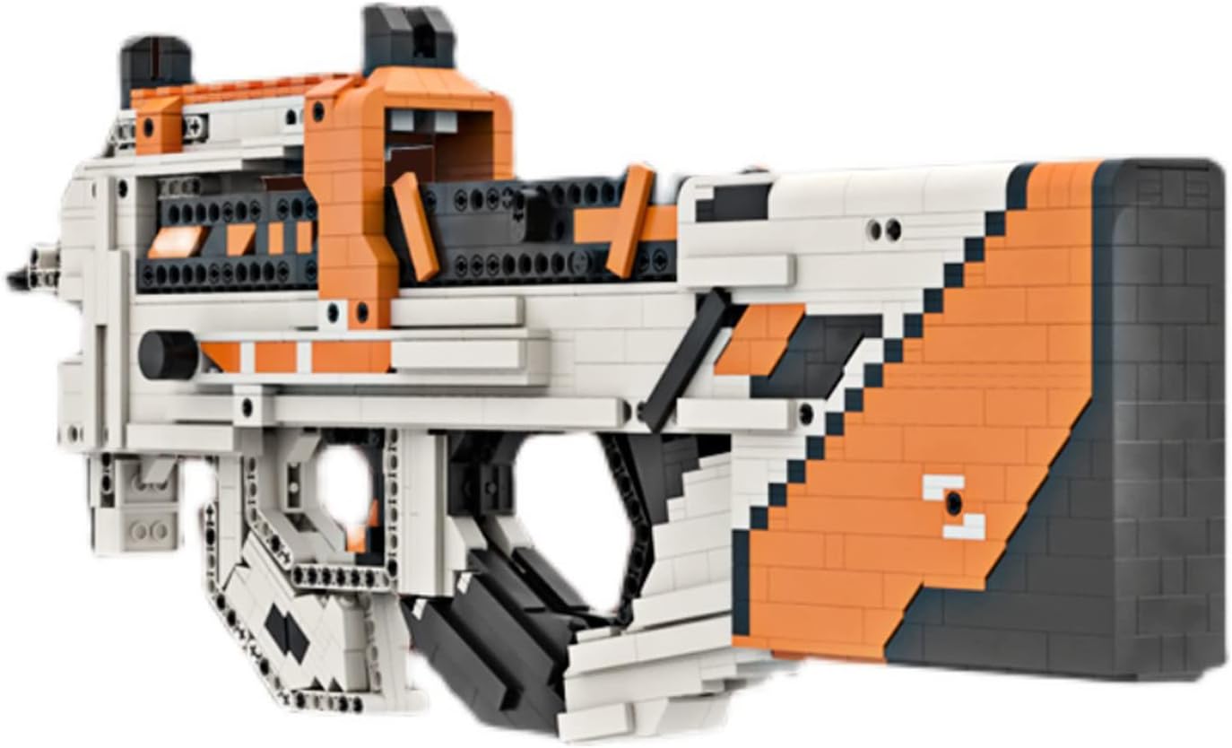 Audio Technics – Bloque de construcción de juguete de disparo simulado, modelo de juguete de disparo Technics P90, compatible con Lego Technic, más