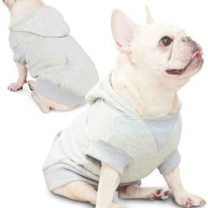 Joyahoo Sudadera con capucha para perro, ropa de perro de bulldog francés, ropa cálida para perro francés con bolsillo, sudaderas con capucha para Joyahoo Sudadera con capucha para perro, ropa de perro de bulldog francés, ropa cálida para perro francés con bolsillo, sudaderas con capucha para