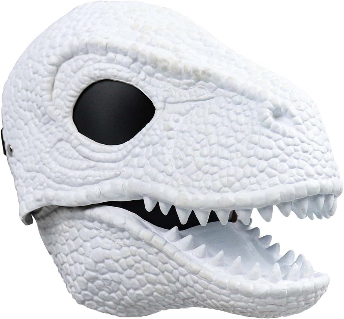 AMUGEL Máscara de dinosaurio con mandíbula de apertura, disfraz de dinosaurio para Halloween, dinosaurio, cosplay, fiesta, accesorios