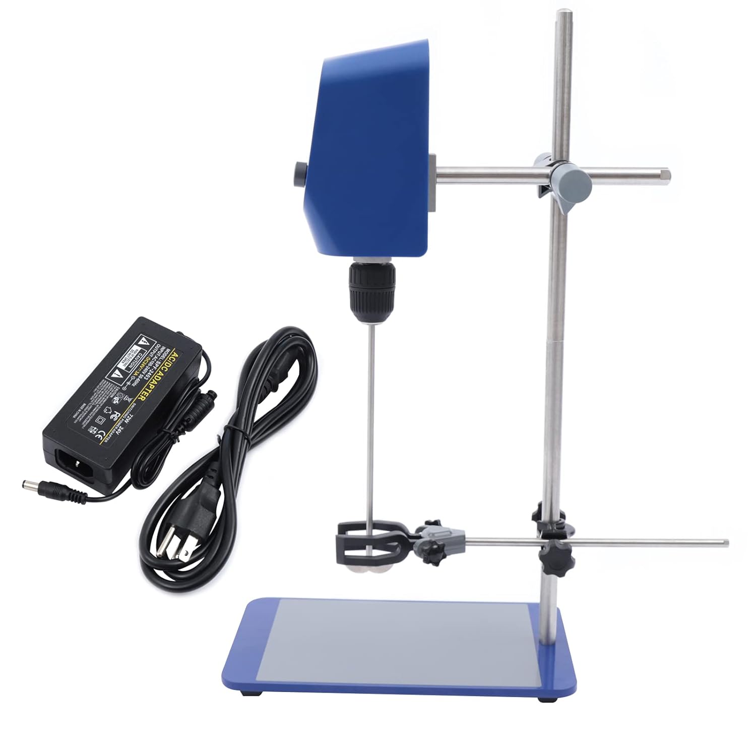 Agitador eléctrico de 20 L con barra de agitación y soporte, 10000 mPas, mezclador digital de agitador de arriba para laboratorio
