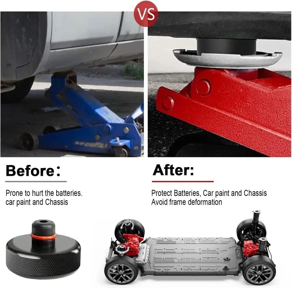 Almohadilla de elevación para Tesla Modelo 3SXY, discos de elevación con una caja de almacenamiento, kit de herramientas de adaptador de almohadilla