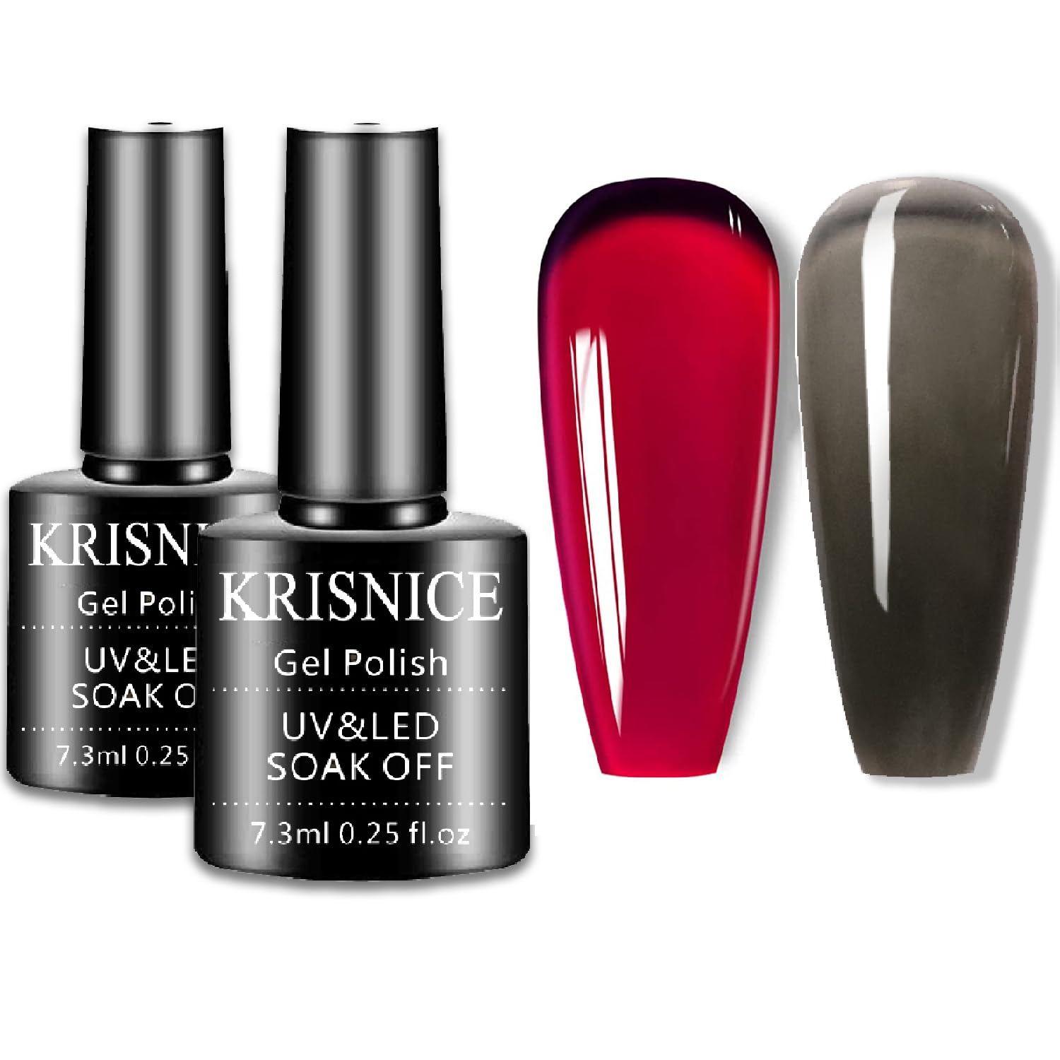 Juego de esmaltes de uñas de gel de cristal de gelatina, vino, borgoña, rojo, negro, translúcido, otoño, diseños de manicura, bricolaje, hogar, UV