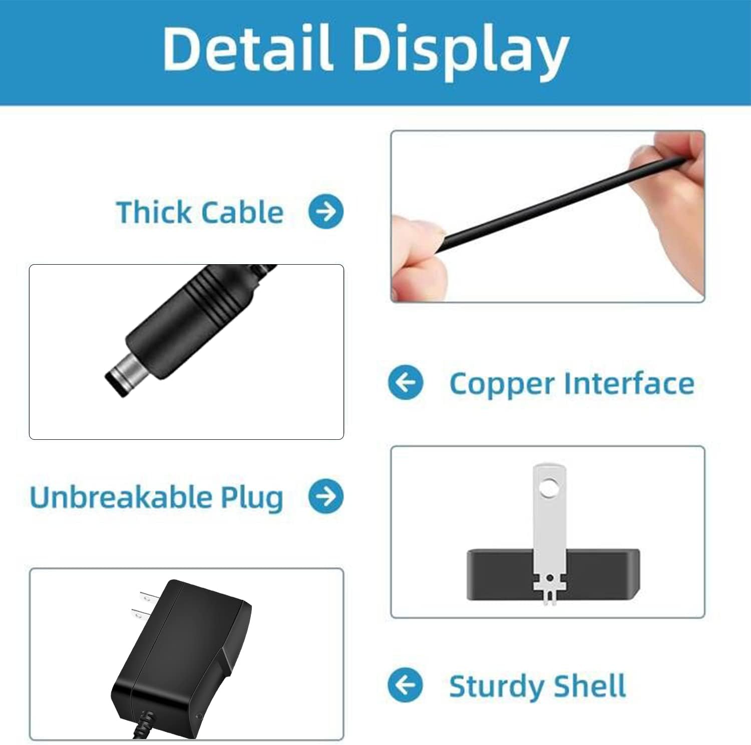 Cargador para Halo Bolt Reemplazo Halo Bolt 58830 57720 44400 Air ACDC Compact Wireless Halo 1201 Cable de cargador Adaptador de CA Cable de
