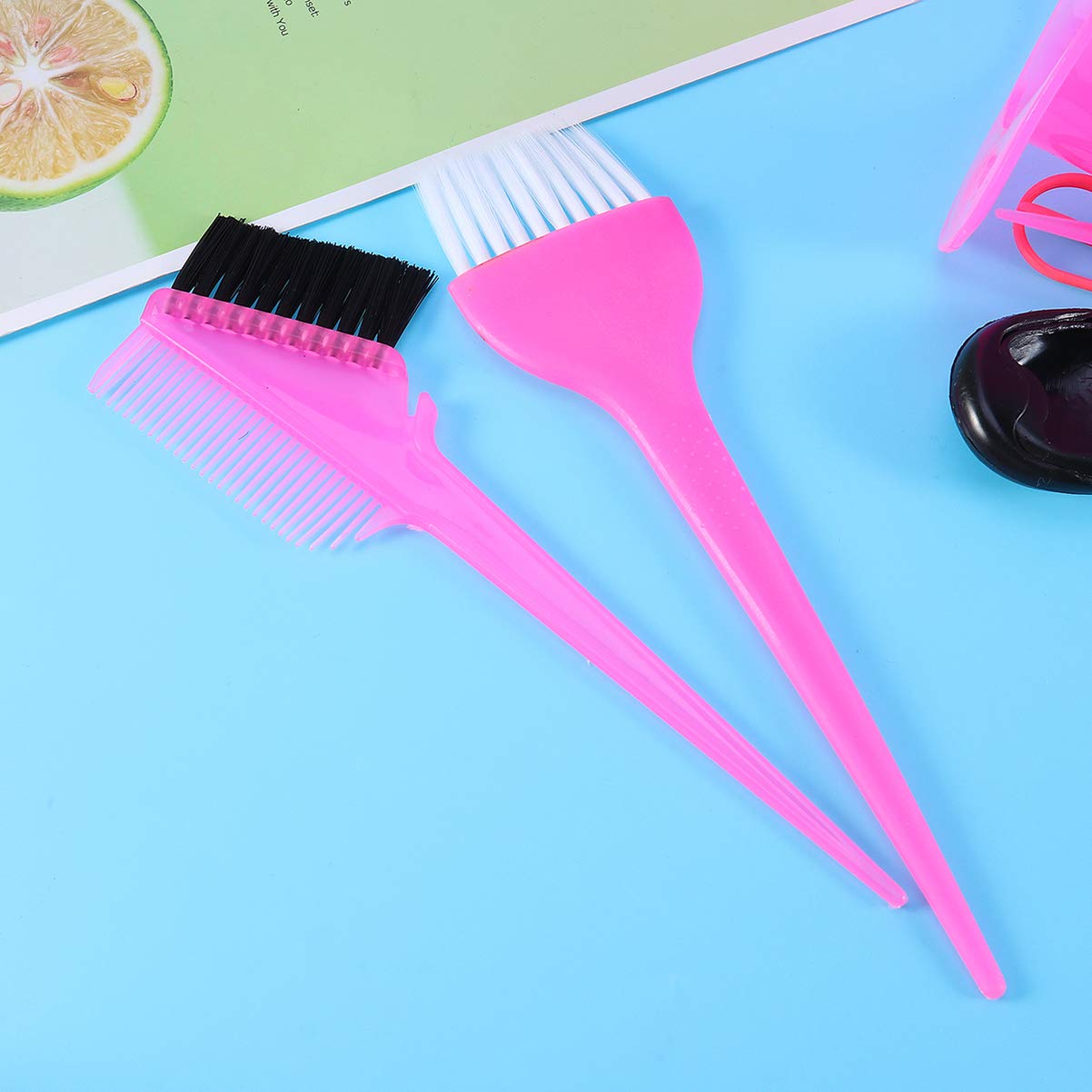 Beaupretty Kit de coloración de tinte para el cabello de 6 piezas con cuenco de color de cabello, cepillo de teñido de cabello, kit de herramientas
