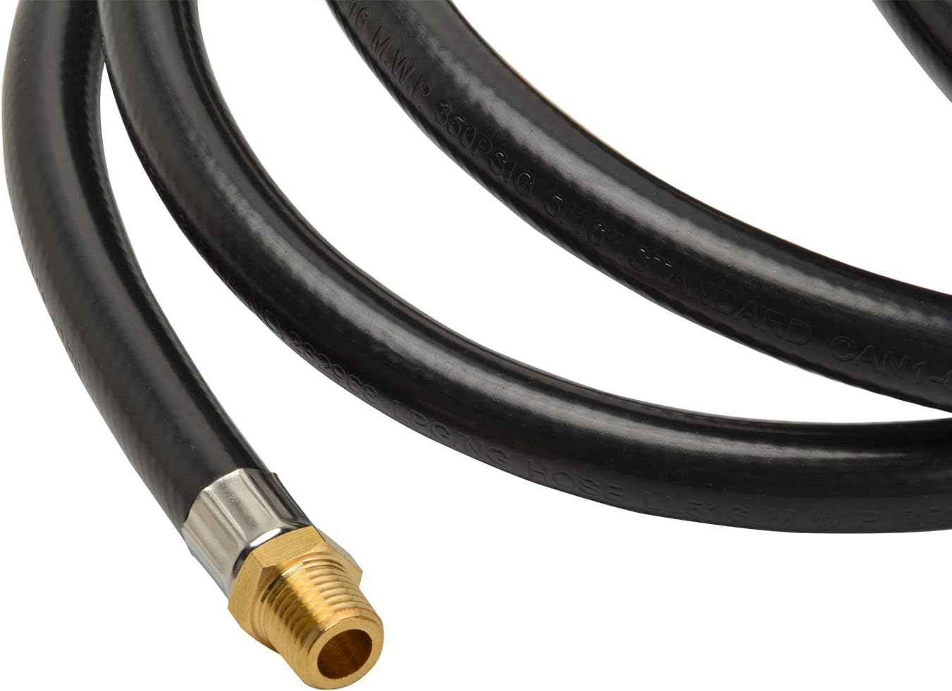 only fire – Manguera de extensiónelectrodoméstico de 25 pies para gas propano, color negro