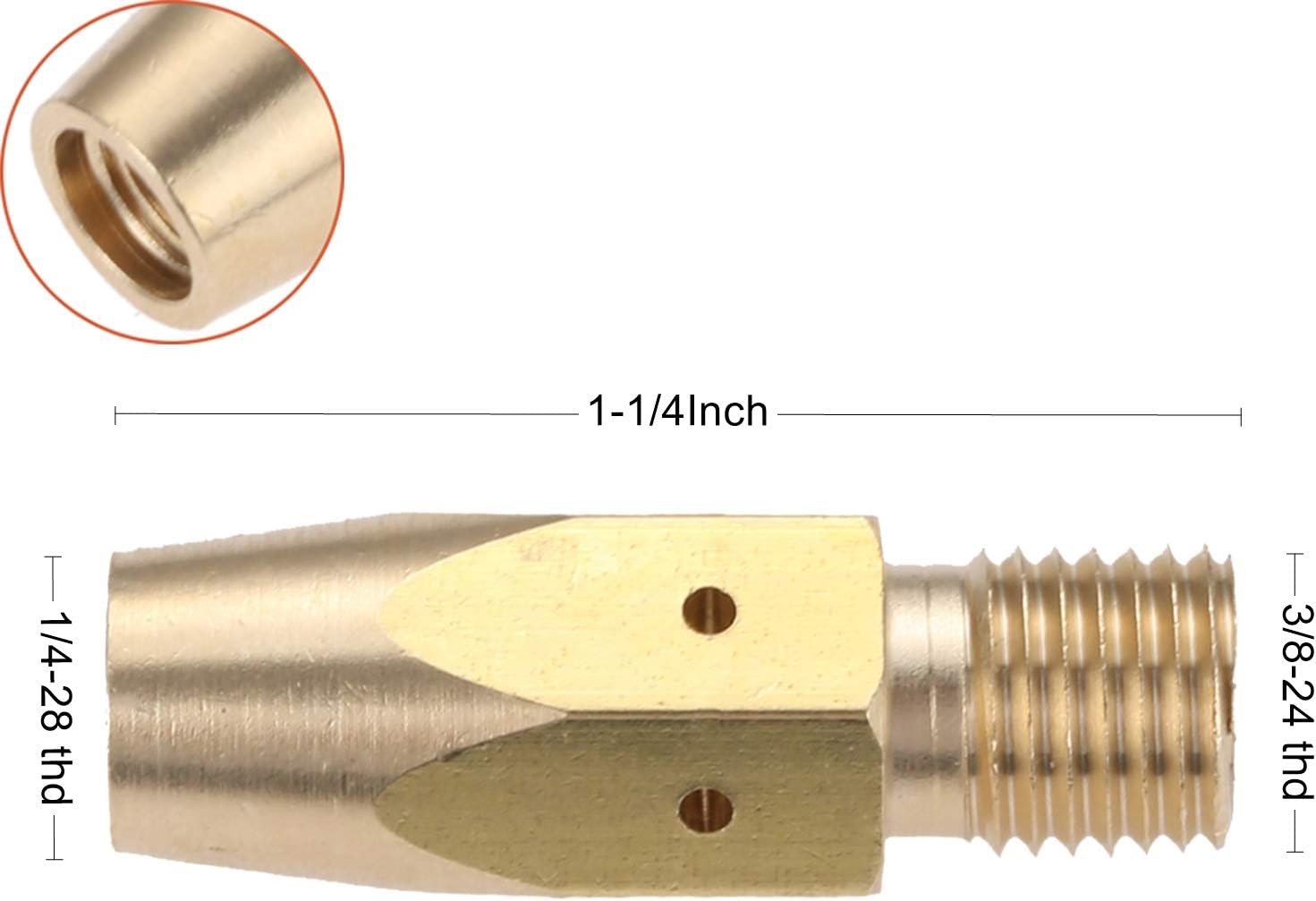 Paquete de 26 accesorios para pistola de soldadura MIG .035″ Kit para pistola Miller M25 M40 Hobart H (incluye puntas de contacto de soldadura