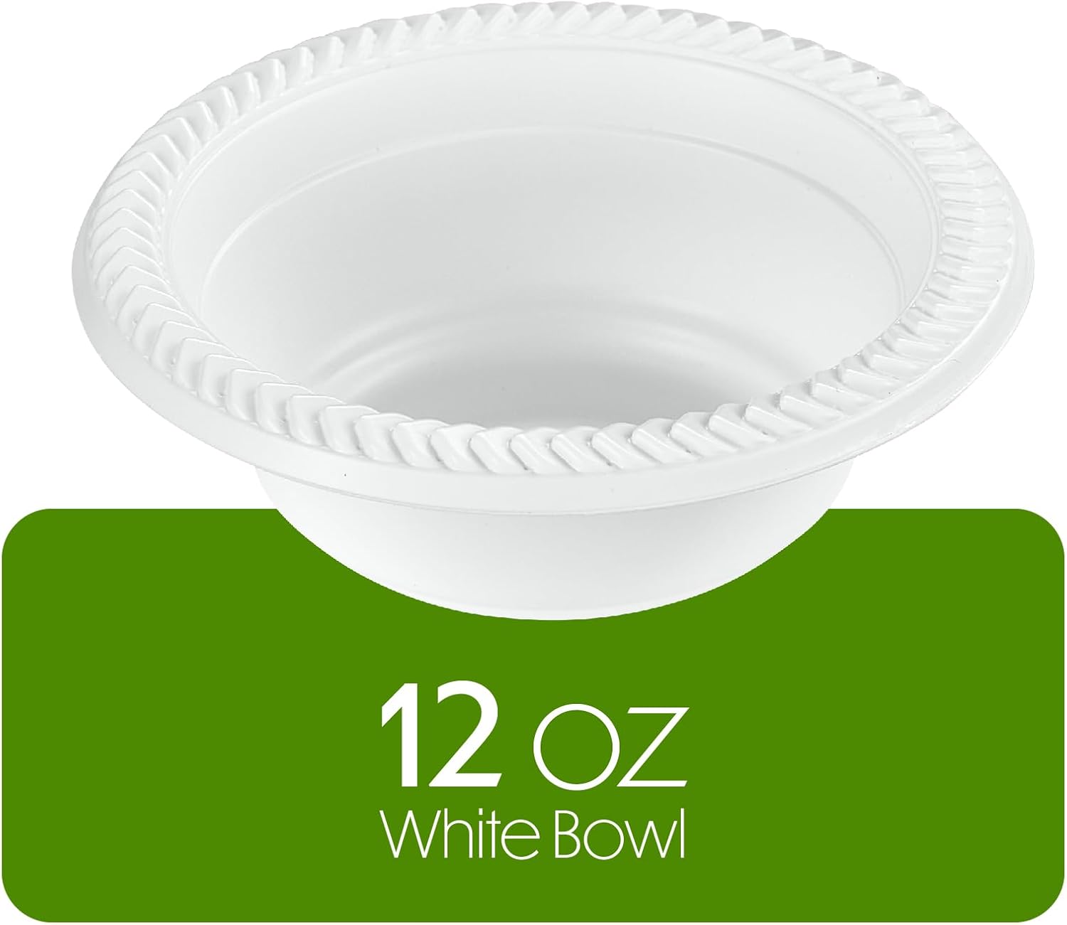 PLASTICPRO 100 cuencos de plástico blanco para sopa de 12 onzas, platos ligeros de calidad premium, cuencos de plástico desechables para fiestas,