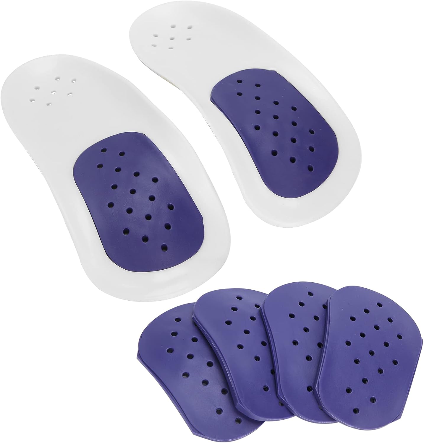 Plantillas de zapatos con soporte de arco, plantilla unisex de soporte de arco para niños y adultos, transpirable, corrección de pies, plantilla