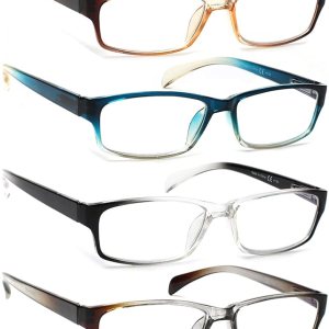 JOSCHOO Gafas de lectura para computadora para mujeres y hombres, paquete de 6 lectores de bisagra de resorte con bloqueo de luz azul JOSCHOO Gafas de lectura para computadora para mujeres y hombres, paquete de 6 lectores de bisagra de resorte con bloqueo de luz azul