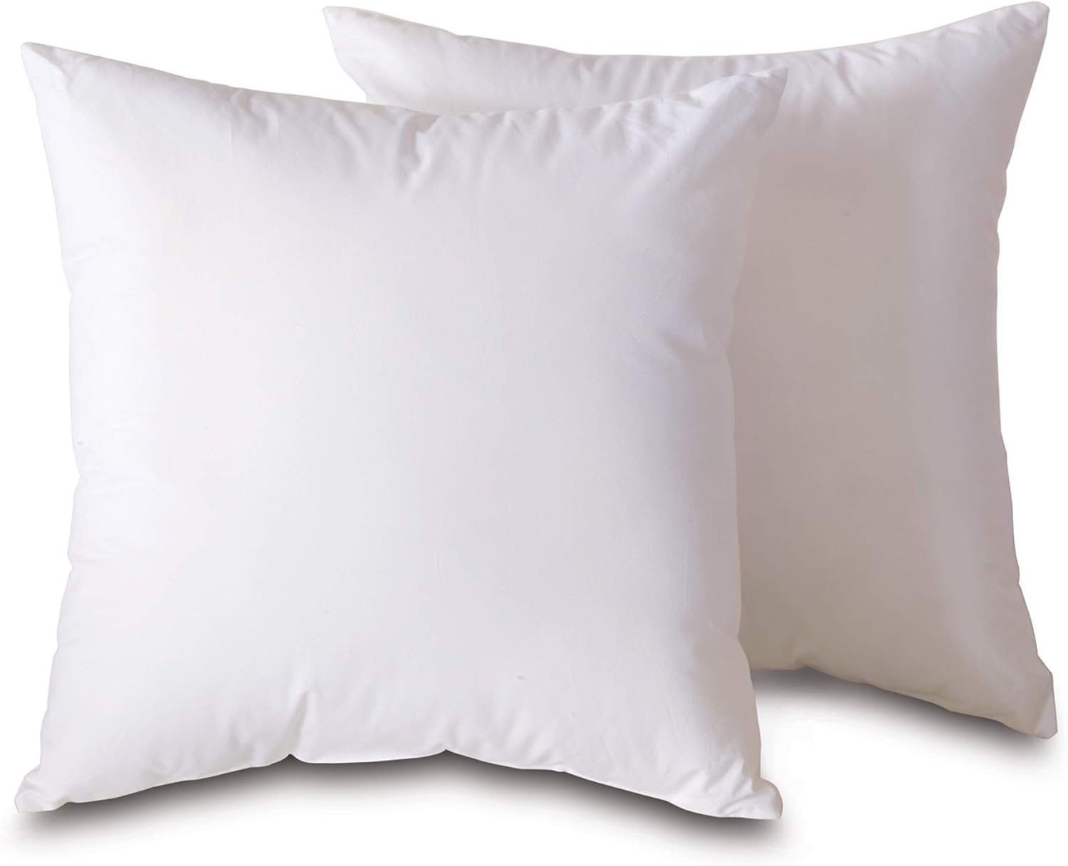 Relleno de almohada cuadrado de 14 x 14 pulgadas, hipoalergénico de 5050 de plumas esponjosas, mezcla de poliéster, funda de 100% algodón batista,