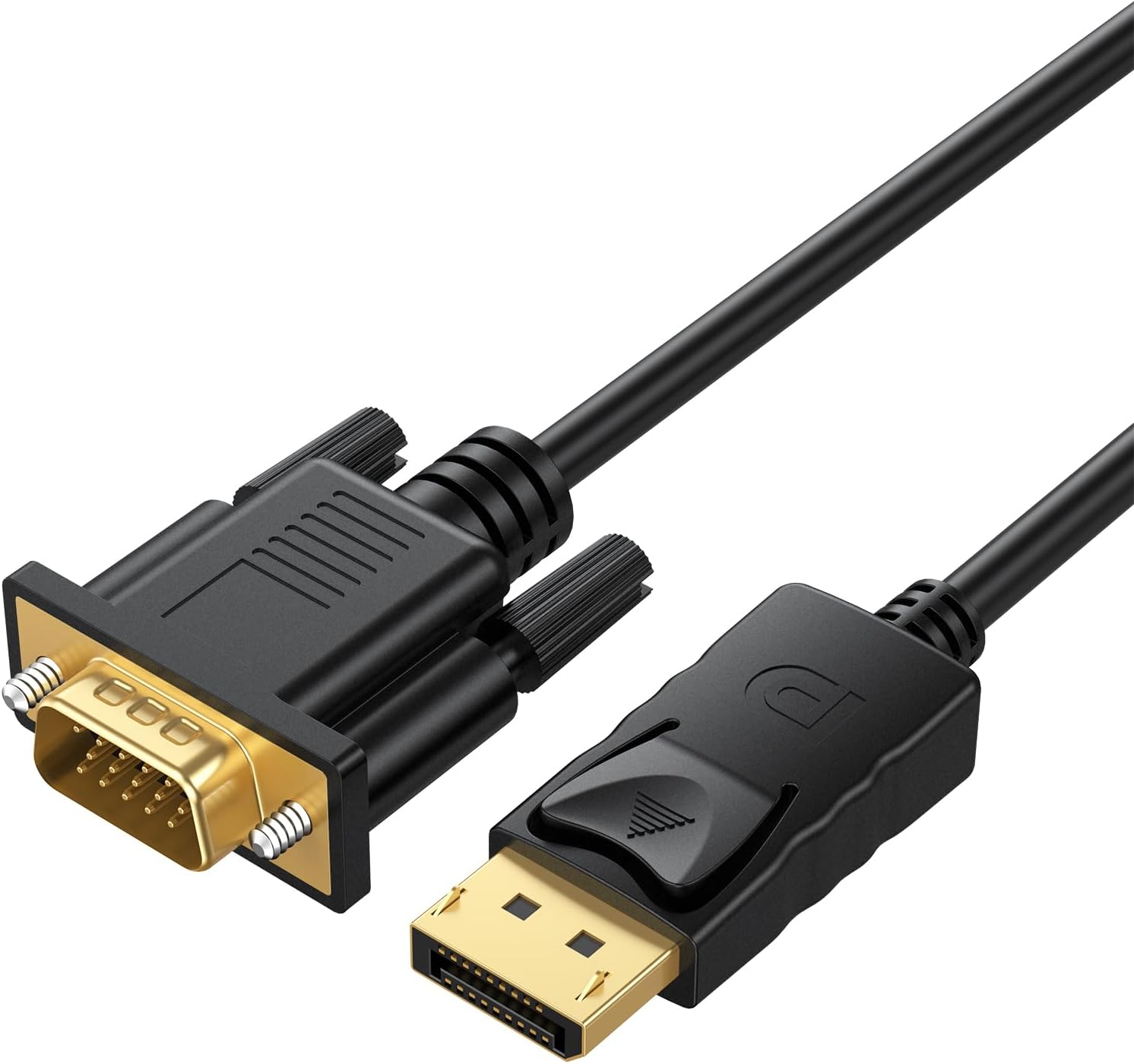 Cable DisplayPort a VGA de 5 pies, paquete de 10 unidades, adaptador DP a VGA macho a macho chapado en oro para computadora, laptop, TV, proyector,
