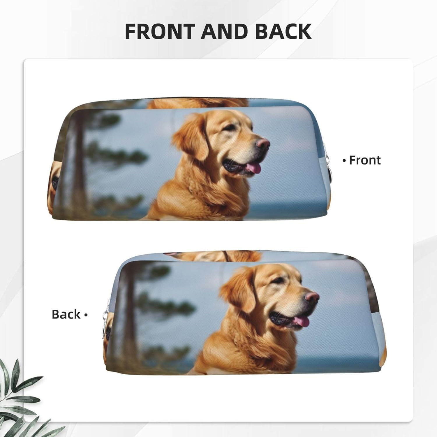 Golden Retriever – Estuche portátil para lápices de viaje, bolsa de maquillaje, bolsa organizadora para suministros de oficina, viajes