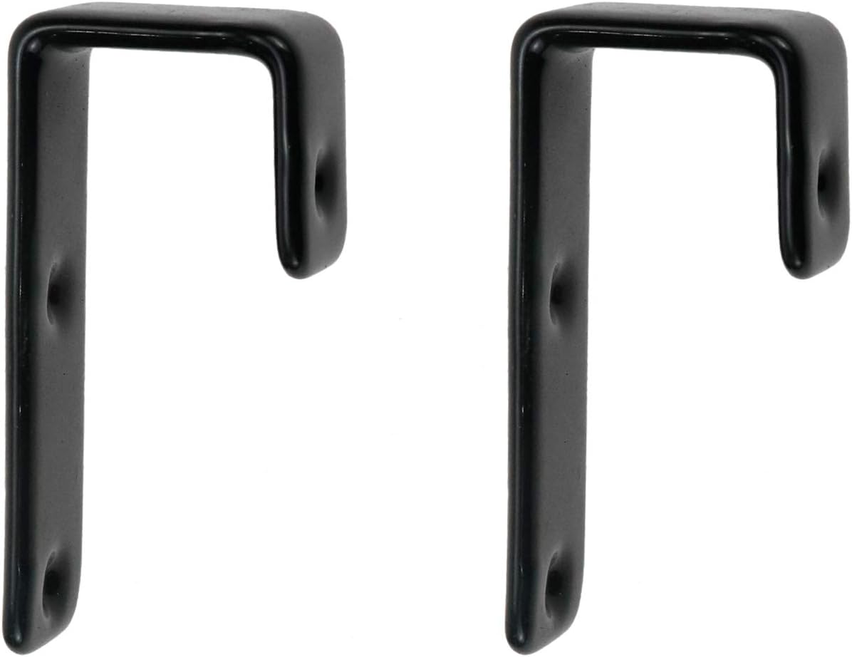 Geesatis 2 ganchos para escalera de cama, ganchos en forma de J, de metal resistente recubierto de PVC para decoración de cama, herramienta de
