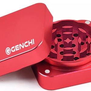 Genchi Molinillo de hierbas de aluminio anodizado (rojo carmesí 2 capas) Genchi Molinillo de hierbas de aluminio anodizado (rojo carmesí 2 capas)