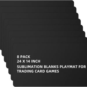 Yexiya 8 alfombrillas de juego de cartas de 14 x 24 pulgadas, tapete de juego en blanco de sublimación para juego de cartas, tapete de goma suave Yexiya 8 alfombrillas de juego de cartas de 14 x 24 pulgadas, tapete de juego en blanco de sublimación para juego de cartas, tapete de goma suave