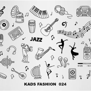 KADS Nail Art Image Stamping Plates Guitar Pattern Music Fashion Image Plates DIY Plantilla de manicura (FA024) KADS Nail Art Image Stamping Plates Guitar Pattern Music Fashion Image Plates DIY Plantilla de manicura (FA024)