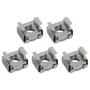 Tuercas enjauladas (M6x13mm), 5 unidades, acero inoxidable para montaje en rack de rack de agujero cuadrado, tuercas jauladas  para estante de Tuercas enjauladas (M6x13mm), 5 unidades, acero inoxidable para montaje en rack de rack de agujero cuadrado, tuercas jauladas  para estante de