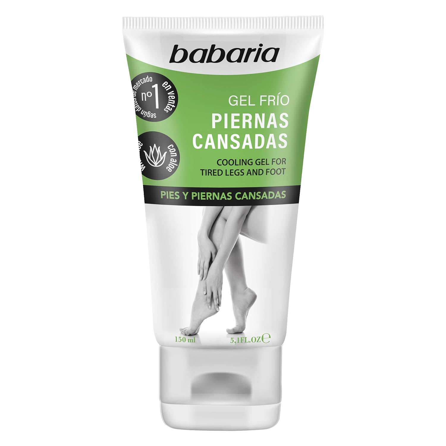 Babaria Gel refrescante para piernas y pies – Efecto calmante y suavizante – Proporciona propiedades regeneradoras y calmantes – Infundido con