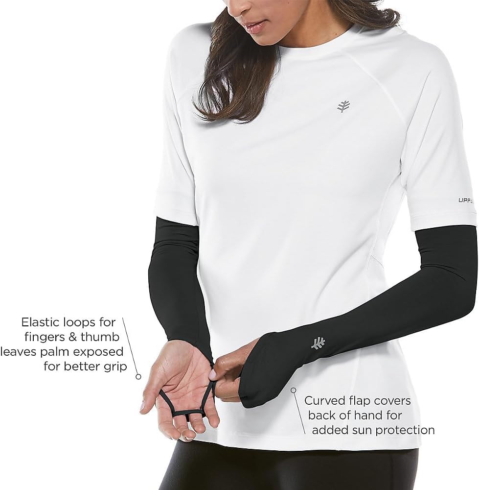 Coolibar UPF 50+ – Mangas de rendimiento Backspin para mujer, protección solar